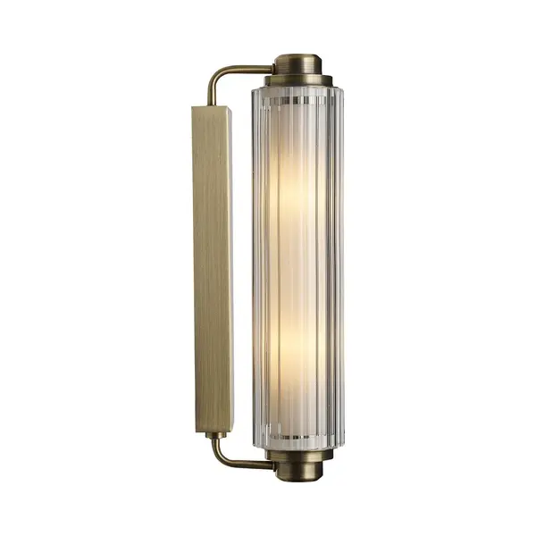 Nordlux Wandleuchte Nimal Double, IP44, Kunststoff, Metall, Messing thumbnail
