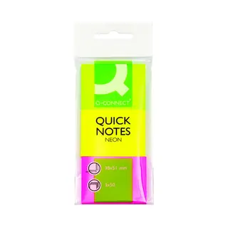 Q-Connect Quick Notes | Ft 38 X 51 Mm | 50 Vel | Etui Van 3 Blokken In Neonkleuren