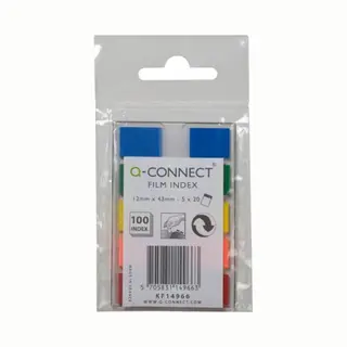 Connect Haftstreifen Index 12.5x43mm Farbig Sortiert Ve=5x20 Blatt