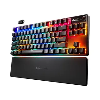 Steelseries Apex Pro Tkl Wireless Gen 3 Tastatur Gaming Usb + Rf Wireless + Bluetooth Qwerty Uk International Schwarz