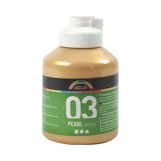 A-Color Metallic Acrylverf Goud - Glanzende Kleur Op Waterbasis - 500 Ml