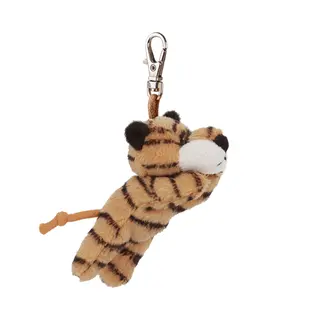 Nature planet Pluche Tijger Knuffel Sleutelhanger 6 Cm - Speelgoed Dieren Sleutelhangers - Kleine Knuffeltjes