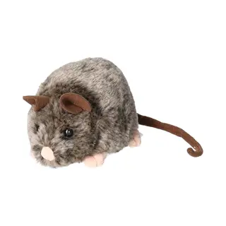 Nature Planet Pluche Knuffeldier Muis - Grijs/bruin - 12 Cm - Muizen Knuffels - Dieren Voor Kinderen