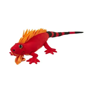 Nature Planet Pluche Xl Knuffel Leguaan - Rood - 110 Cm - Grote Knuffeldieren - Reptielen