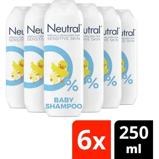 Neutral Babyshampoo - Parfumvrij - 6 X 250 Ml - Voordeelverpakking