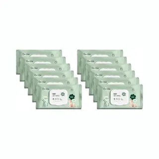 Derma Eco Baby - Billendoekjes - 12 X 64 Stuks - Parfumvrij - Hypoallergeen - Gevoelige Huid