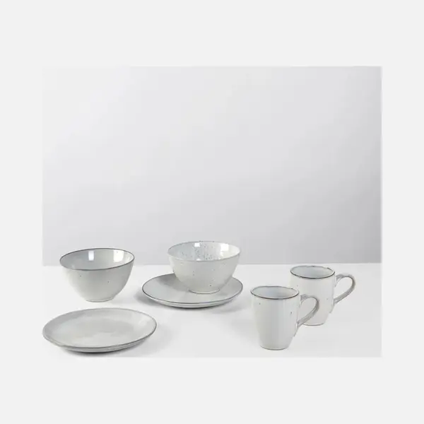 Broste Copenhagen Nordic Sand Frühstücksset Für Zwei In Der Farbe Beige, Aus Steingut Gefertigt, Spülmaschinen– Und Mikrowellenfest, 80019822 thumbnail