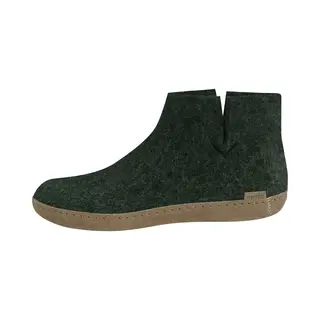 glerups dk Glerups Stiefelpantoffeln Damen Und Herren Mit Ledersohle (Grün) | Bequeme Slipper-Stiefel Für Damen Und Herren | Kuschelige Herren Und Damen