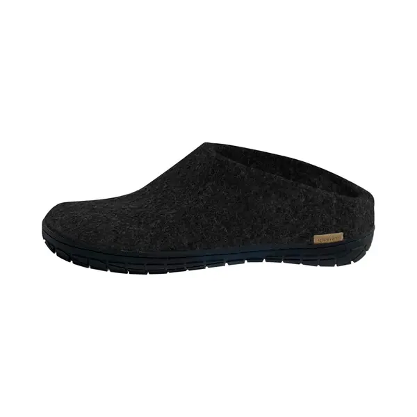 glerups dk Glerups Slip On Hausschuhe Damen Und Herren Mit Gummisohle (Schwarz) | Unisex Slipper Aus Wolle Hausschuhe Frauen Männer thumbnail
