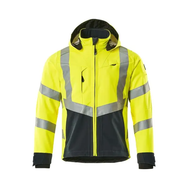 Mascot Blackpool Soft Shell Jacke Größe L, Hi-vis Gelb/schwarzblau thumbnail