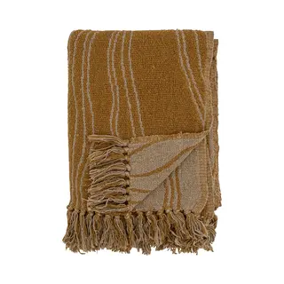 Bloomingville Hochwertige Tagesdecke 160x130 Cm – Vielseitige Kuscheldecke Aus Recycelter Baumwolle, Ideal Als Sofadecke, Kuschelig Weich Und