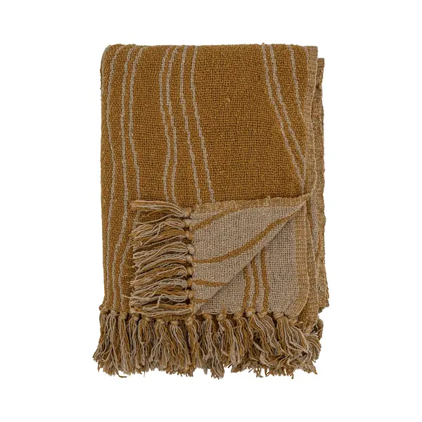 Bloomingville Hochwertige Tagesdecke 160x130 Cm – Vielseitige Kuscheldecke Aus Recycelter Baumwolle, Ideal Als Sofadecke, Kuschelig Weich Und thumbnail