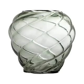 Bloomingville Vase Leyan Grünes Glas 18cm