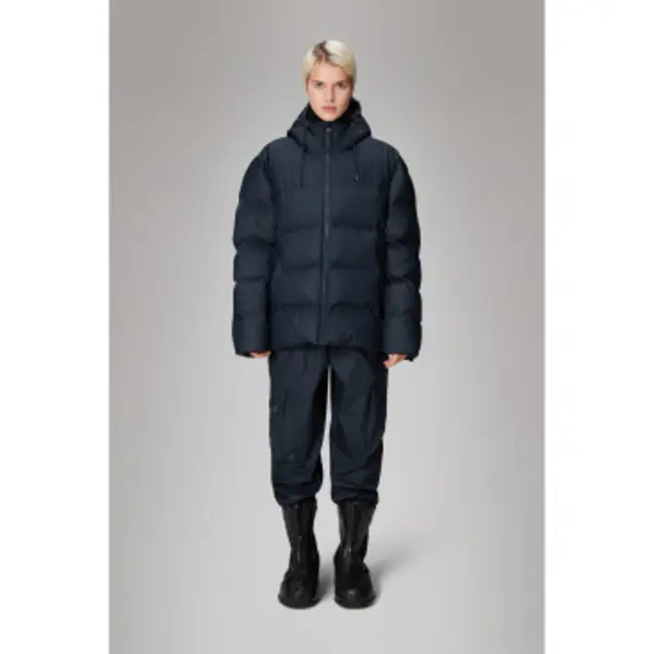 Rains Unisex. 15120 Alta Puffermantel Navy (Xl), Lässig, Polyester, Marine thumbnail