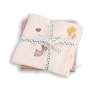 Done By Deer Wickeltuch Gots 2-Pack Lalee Rosa 120x120cm