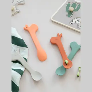 Done By Deer Lalee Lepel Set Papaya 2 Stuks