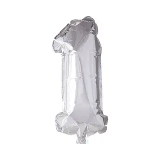 Wefiesta Folie Ballon Cijfer 1 Zilver 41cm