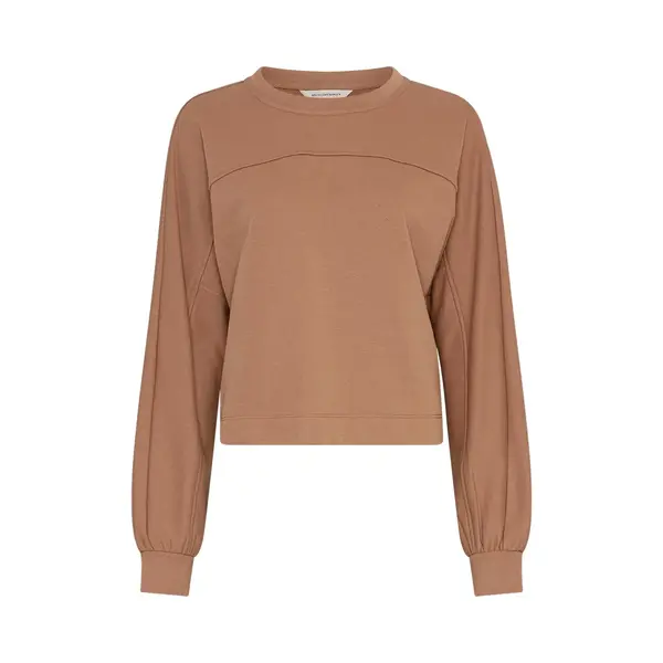 Msch Copenhagen Msch Briena Slit Sweatshirt Toasted Coconut thumbnail
