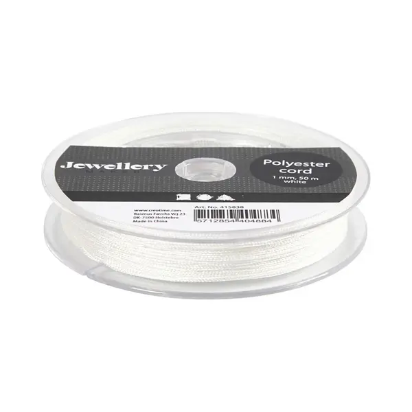 Creativ Company Polyester Koord Wit, 50m thumbnail