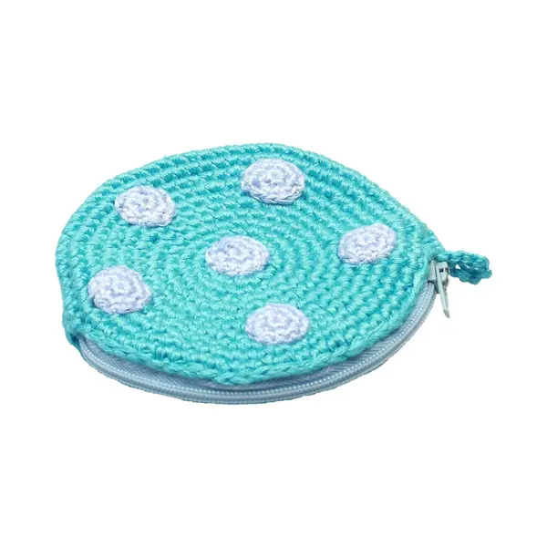 Naturezoo Etuitje Rond Met Stippen 8 Cm Blauw thumbnail
