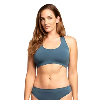 Danish Endurance Naadloze Bamboe Viscose Bralette, Beugelloos, Zacht & Stretchy, Voor Dames, 1-pak, Blauw, Xl-Xxl