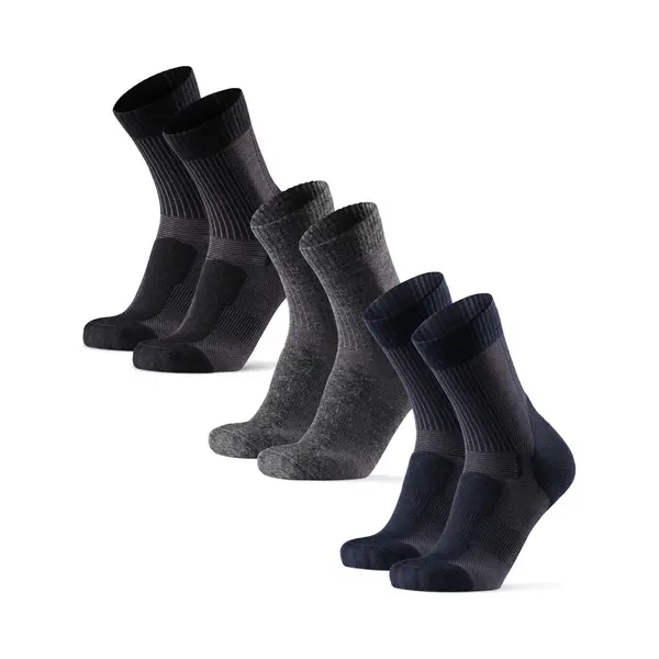 Danish Endurance Lichte Merino Wol Wandelsokken Dames En Heren Sportsokken - Anti Blaren - 3 Paar - Maat 35-38 thumbnail