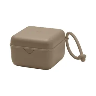 Bibs Pacifier Box With Strap. Soother Holder And Steriliser Case. 100% Bpa Free Food-Grade Material. Made In Denmark. Dark Oak