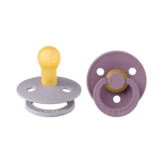 Fopspeen Bibs Mauve/Fossil Grey 0-6mnd 2st