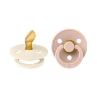 Bibs Colour Anatomical Soother 2-Pack, Bpa Free Dummy Pacifier, Orthodontic Nipple. Natural Rubber Latex, Made In Denmark. 6-18 Months (Pack Of 2),