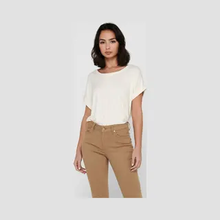 ONLY Nur 15106662 T-Shirt Rundhalsausschnitt Kurzarm Elastan, Polyester, Viskose
