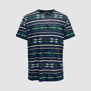 Only & Sons - Ketu Reg Ss Jaquard - Dark Navy - Mannen - Maat M