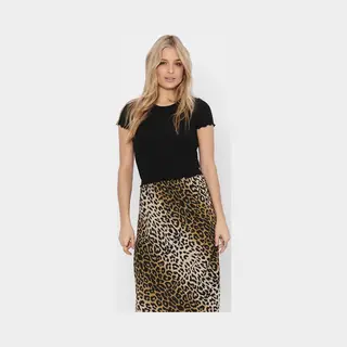 Only 15201206 Top (Kleidung) Runder Halsausschnitt Kurzärmel Elastan, Polyester, Viskose