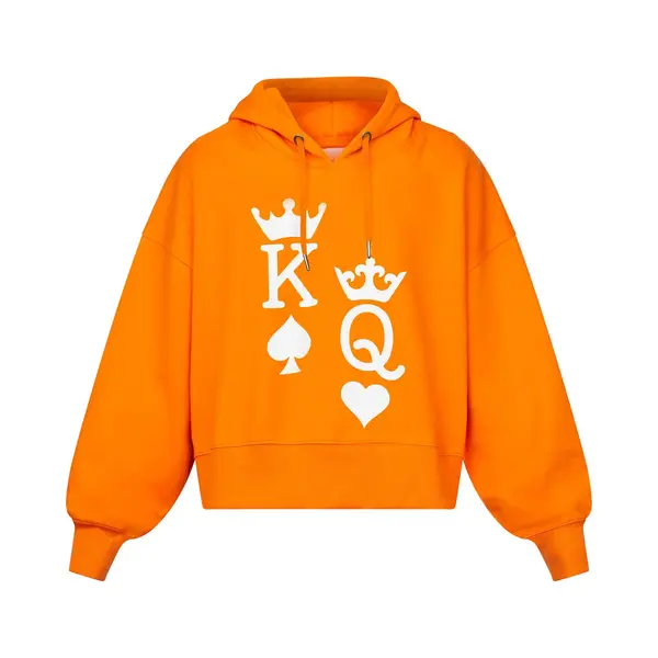 Sisters Point Hike-s.hood Dames Trui - Orange/White - Maat L thumbnail