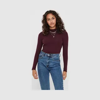 Only 15180040 Top Lange mouwen Elastaan, Polyester, Viscose