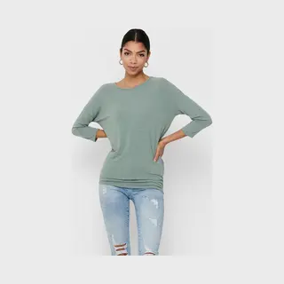 ONLY Nur 15157920 Top (Bekleidungsstück) Rundhalsausschnitt Lange Ärmel Elasthan, Polyester, Viskose