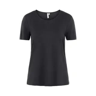 Pieces, Damen, Shirts, Einfarbiges Oberteil, Schwarz, (Xs)