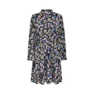 JdY, Damen, Kleider, Print Blusenkleid, Schwarz, (34)