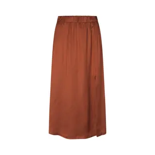 Roestbruine Glanzende Rok Flore - Modstrom