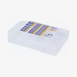 Plast1 Batterij Bewaarbox - Aa/Aaa/9V/D/C - Batterijopslagdoos - Transparant - Milieubewust - Bewaren - Handig