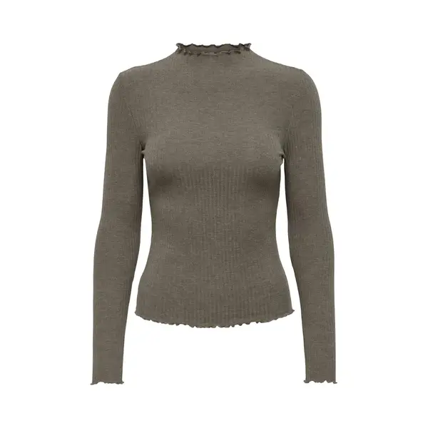 Only Damen Onlemma L/S High Neck Top Noos Jrs Langarmshirt, Caribou, Xs Eu thumbnail