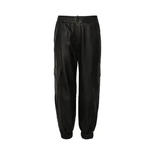 Leren Cargo Broek Voor Dames Kaffe Malene