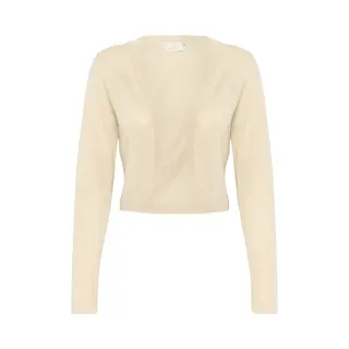 Kaffe Bolero KAankra Damen Bolero Festlich Jäckchen Mit Langarm Kurze Strickjacke Xxl, Sand Dollar
