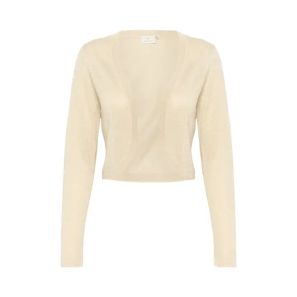 Kaffe Bolero KAankra Damen Bolero Festlich Jäckchen Mit Langarm Kurze Strickjacke Xxl, Sand Dollar thumbnail