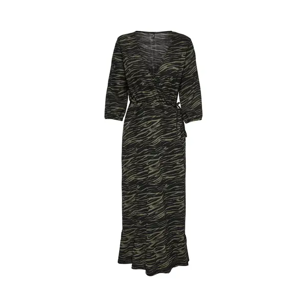 Only Onlova 3/4 Mid Calf Wrap Dress Jrs Dames Jurk - Maat M thumbnail
