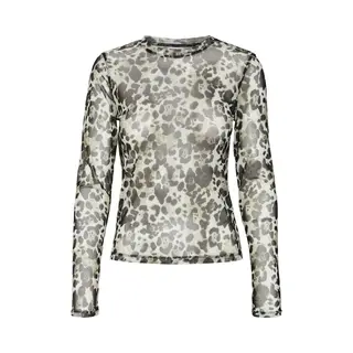 Noisy May Netzshirt Nmjudith L/S Mesh Top Bg Noos Transparent