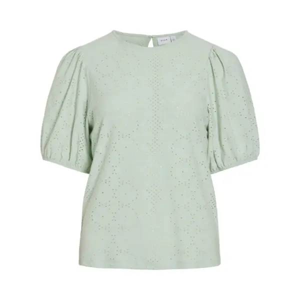 Vila T-shirt Vikally O-neck 2/4 Top - Noos 14101667 Silt Green Dames Maat - S thumbnail