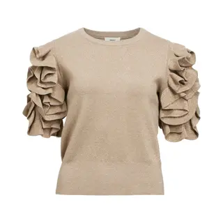 Object Collectors Item Object Trui Objdiandra Knit 2/4 Re Pullover 138 23046315 Twill/gold Dames Maat - Xl