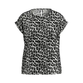 Vila T-shirt Viellette S/s Full Satin Top - Noos 14109246 Glacier Gray/leo Dames Maat - 34