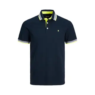 Jack & Jones, Herren, Shirts, Klassisches Plus Size Poloshirt, Blau, (5XL)
