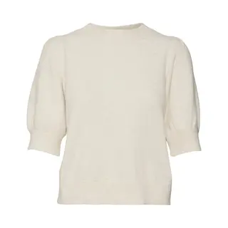 Vero Moda Damen Vmdoffy 2/4 O-Neck Pullover Ga Noos Strickpullover, Birch/Detail, Melange, Xsw / 30L